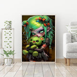 nekpiahu Gothic Diamond Art Kits for Adults,Diamond Painting Kits for Adults,DIY Round Full Drill Diamond Dot,5D Diamond Painting for Adults,Crystal Art Gem Art for Home Decor 12x16inch nekpiahu