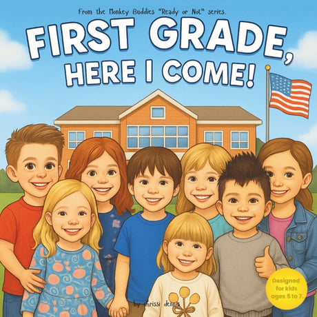 First Grade, Here I Come!: Back to School Coloring Book for First Grade Kids Ages 5–7 (Ready or Not!) WoodArtSupply