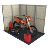 Duramax YardMate 5' x 8' Plus Plastic Garden Shed with Plastic Floor - Anthracite & Adobe - 15 Years Warranty DURAMAX