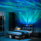 HAVONIZD Full Bed Frame - Storage Headboard with Charging Station & Galaxy Aurora Projector, 14 Inch Sturdy Metal Platform Bed Frame No Box Spring Needed, Easy Assembly, No Noise, Black HAVONIZD