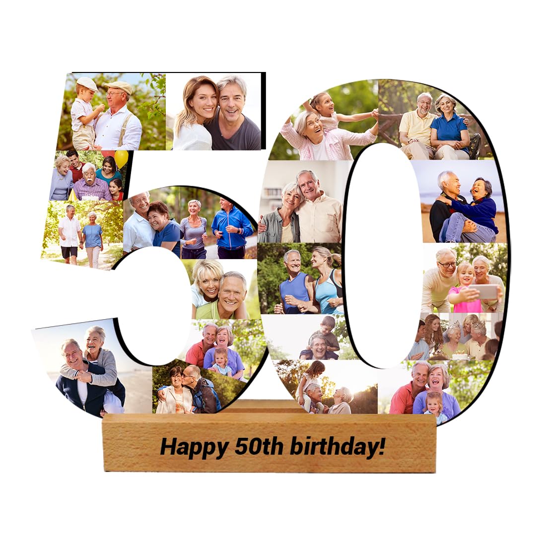 Personalized 50th 60th 70th 80th Numbered Photo Collage Gift,Custom Any Number, Personalized 50th Birthday Photo Collage Gift, 50th Birthday Party CDON