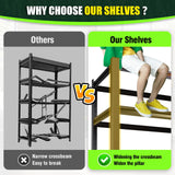 72”H Garage Shelving 2500LBS Adjustable Storage Shelves,5 Tier Metal Steel Heavy Duty Shelving Unit, Industrial Utility Rack Shelf, Storage Organize for garage, Basement ,Black ,72''H*35.4''W*15.7''D ZIWJHK