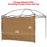 Canopy Sunwall Sidewall Gazebos Tent Waterproof for 10x10ft Pop up Canopy Straight Leg Gazebos Outdoor Instant Canopies 1 Pcs Khaki Canopy Sidewall Only NINAT
