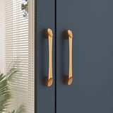 Hitow 2 Door Wardrobe Armoire Closet with Mirror, 35.5" W Wooden Wardrobe Cabinet with Hanging Rod & 2 Drawers, Bedroom Armoire Dresser Clothes Organizer, Blue Hitow