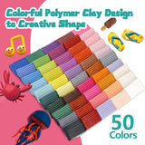 Demiwise Polymer Clay Kit 50 Colors,Oven Bake Modeling Clay Kit,Creative Clay with 19 Clay Tools and 10 Kinds of Accessories,Non-Toxic,Safe Great Christmas Gift for Children Kids Adults Beginners Demiwise