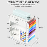 Oransail Rolling Craft Storage, Compatible with Cricut Machines, Craft Cart with Vinyl Roll Holders, Craft Table with Storage, Craft Cabinet Workstation Tool Holder for Craft Room Oransail