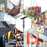 Dolibest Hammock Chair Hanging Kit, Heavy Duty Swing Hanger and 3.28ft Chain with Spring (6MM), Wall Ceiling Hooks for Yoga Indoor Playground Hanging Chair Hammock Chair4 Screws, 4 Expansion Screws Dolibest