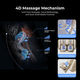 Osaki 4D Achilles l 360 Rotating Footrest l Full Body Massage Chair l Zero Gravity l 360 Kenading Calfrest l Lumbar Heating l Touchscreen Controller l Auto Body Scan l Bluetooth Speaker (Black) Osaki