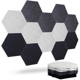 Acoustic Panels, Magrowill 12-Pack Soundproof Wall Panels 14x12x0.4 Inches, High Density Acoustic Panels Sound Absorbing with Self-Adhesive, Hexagon Sound Proof Panels for Walls Magrowill
