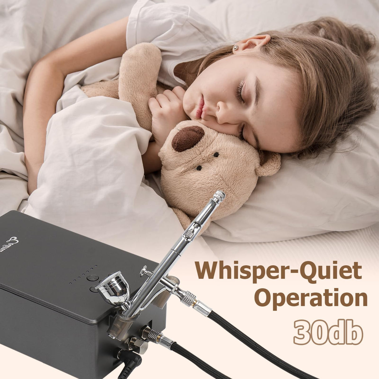 Colima 2025 Upgrade 55psi Airbrush Kit - Double Action Airbrush & Mini Compressor with Accessories - for Painting, Makeup, Models, Nail Art - Beginners & Professionals Colima