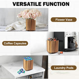 RedCall Acacia Wood Utensil Holder, 360° Rotating Large Cooking Utensil Organizer, Kitchen Tool Storage for Countertop,Spoon Spatula Holder for Kitchen Counter,Farmhouse Kitchen Decor RedCall