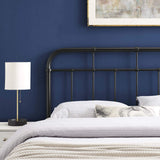Modway Alessia Modern Farmhouse Metal Queen Headboard in Black Modway