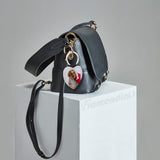 Framendino, 8 Pack Sublimation Blanks Keychain PU Leather Keychain Heat Transfer Key Rings Heart Round Square Rectangle Key Chains for DIY Craft Framendino