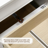 Yaheetech Fully-Assembled Nightstand with Drawers, Classic 2-Drawer Nightstand Large Bedside Table with Storage, Wooden Painted Storage Cabinet for Bedroom, 21.5″L×16″W×24.5″H, White Yaheetech