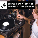 EVEO Vinyl Record Cleaning Kit - 4-in-1 Premium Vinyl Record Cleaner & Vinyl Cleaning Kit with Velvet Brush, Vinyl Cleaner Liquid, Duster & Turntable Stylus Gel EVEO