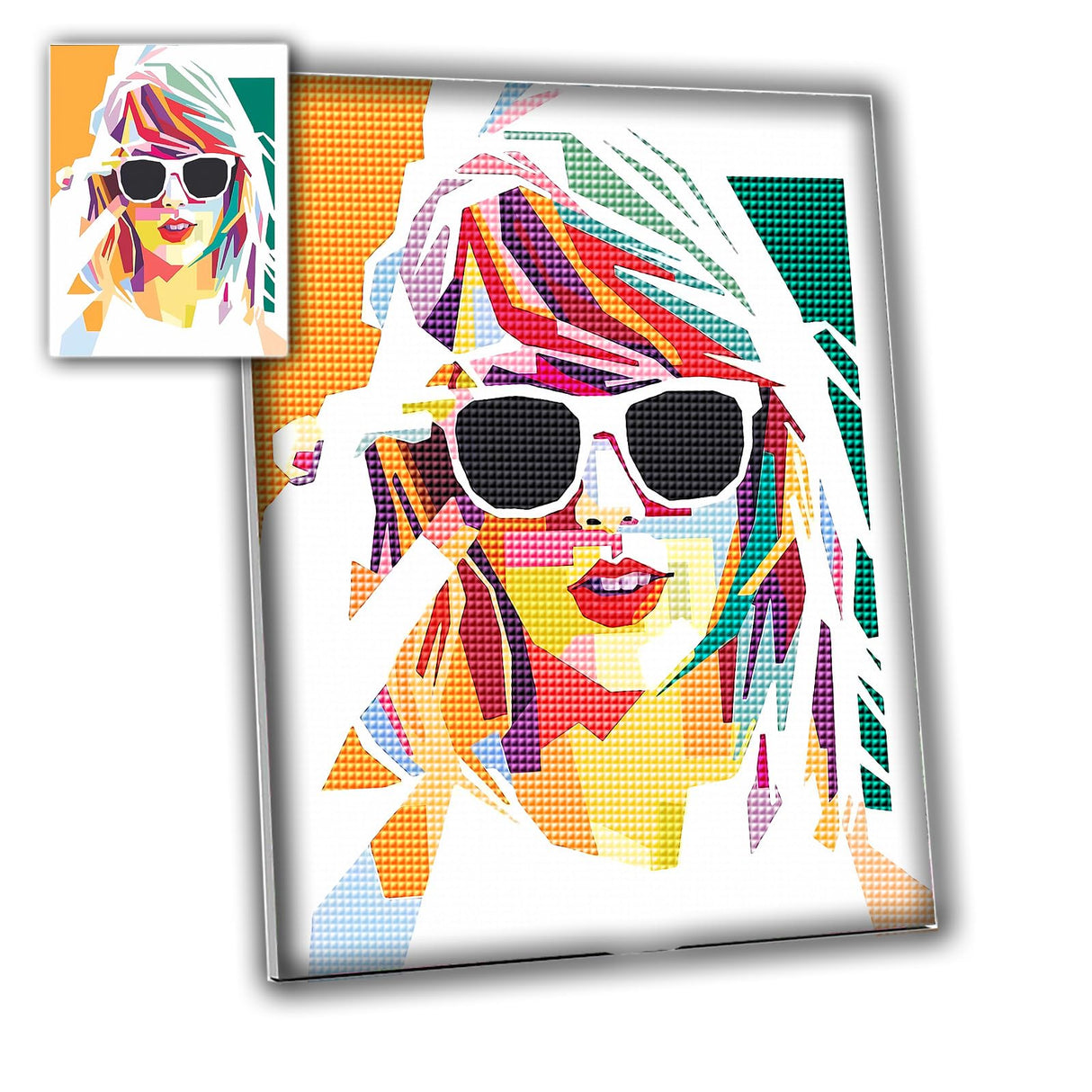 LETISH 5D Diamond Painting for Adults,DIY Diamond Painting Kits,Diamond Painting Kit Art for Wall Home Decor Arts Craft (Yellow Glasses) LETISH