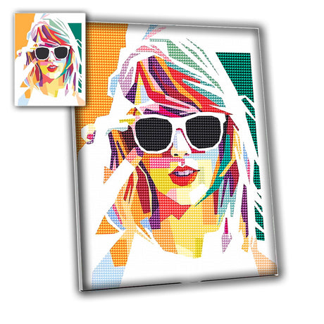 LETISH 5D Diamond Painting for Adults,DIY Diamond Painting Kits,Diamond Painting Kit Art for Wall Home Decor Arts Craft (Yellow Glasses) LETISH