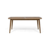 GDFStudio Outdoor Acacia Wood Expandable Dining Table, Teak GDFStudio