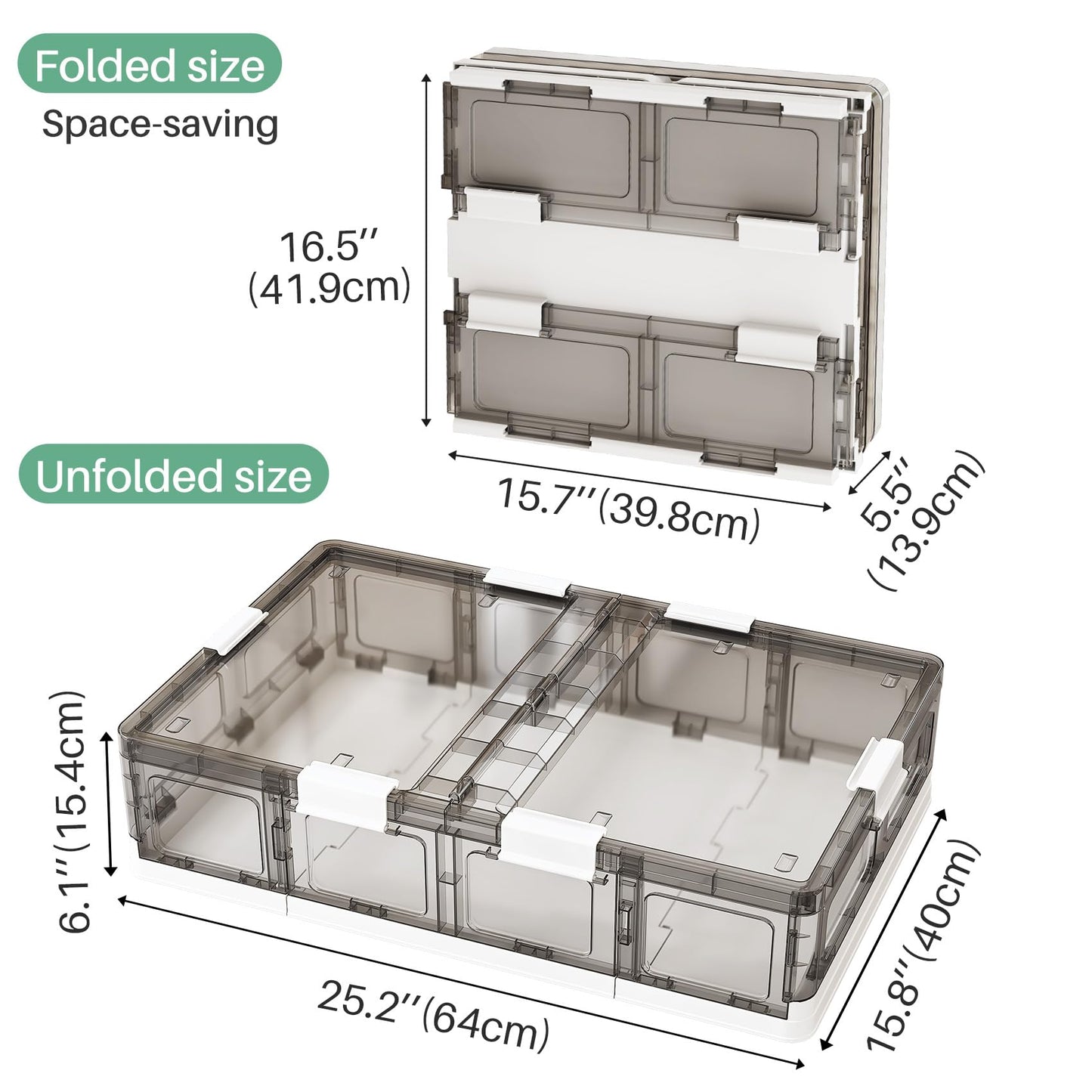 Kitstorack Clear Plastic Under Bed Storage Containers Bins with Lids and 8 Pre-installed Wheels,37.8 Qt, Rolling Foldable Flat Under Bed Organizer Boxes for Clothes Shoes Clothing Bedroom, Large