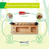 Montessori Toys for 1 2 3 Year Old, Montessori Screwdriver Board, Kids Wooden Toys, Fine Motor Skills Toys, Sensory Preschool Learning Toys for Toddler Travel TenFans