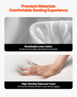 VEVOR Accent Chair, High Back Mid Century Modern Armchair with Solid Wood Frame and Non-Slip Legs, Upholstered Leisure Chair with Linen Fabric and 5.3 in Thickened Cushion, for Living Room, Bedroom VEVOR