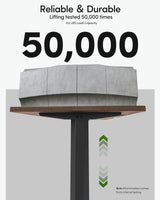 BANTI 63"x28" L Shaped Standing Desk, Electric Stand up Height Adjustable Home Office Table, Sit Stand Desk, Rustic Brown Top BANTI