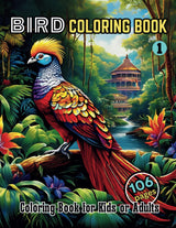 BIRD COLORING BOOK 1: Feathers and Hues: Bring Birds to Life Majosta
