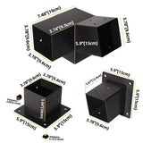 15° Slanted Pergola Brackets Kit for 4" x 4" Wood Pergola, Wall Mount Roof Pergola Bracket Kit, for Gazebo, Pergolas, Wood Stand Sheds, Metal Gazebo Kits - with Screws Riyhch