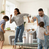 3Pcs Ceramic Vases, Rustic Decorative Flower Vases Set for Modern Farmhouse Decoration, Living Room Centerpieces and Events, Table, Bookshelf, Mantel and Entryway Decor (White) Gunlar