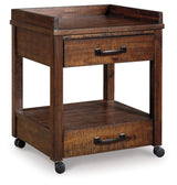Signature Design by Ashley Baldridge Rustic Industrial Office Printer Stand with Storage, Brown Signature Design by Ashley
