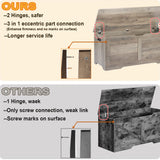 Timberer 39.4" Storage Chest, Wooden Storage Bench, Lift Top Toy Chest with 2 Safety Hinges, Large Toy Box, Entryway Bench for Living Room, Bedroom, Grey Timberer