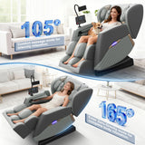 Srfzluxy Massage Chair Full Body, Zero Gravity Massage Chair with 16 Fix Rollers, Auto Massage Program, Foot and Calf Massage, Recliner Chair with Heating, Touch Screen Controller, Bluetooth Speaker Srfzluxy