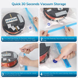 FugaCity 3D Printer Filament Storage Vacuum Bags Kit- 20Pack Reusable Vacuum Bags (PA+PE 13.8 ×15.7 in) with 20 Desiccants / 20 Humidity Cards /20 Clips/ 1 Hand Pump for Keep Filament Clean & Dry FugaCity