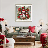 JXDXDJ Christmas Diamond Art Kits for Adults,Snowman 5D Diamond Painting Kits for Beginner,Gem Painting Round Diamond Dots,DIY Full Drill Gem Art for Adults Crafts,Home Decor 13.78x13.78 in JXDXDJ