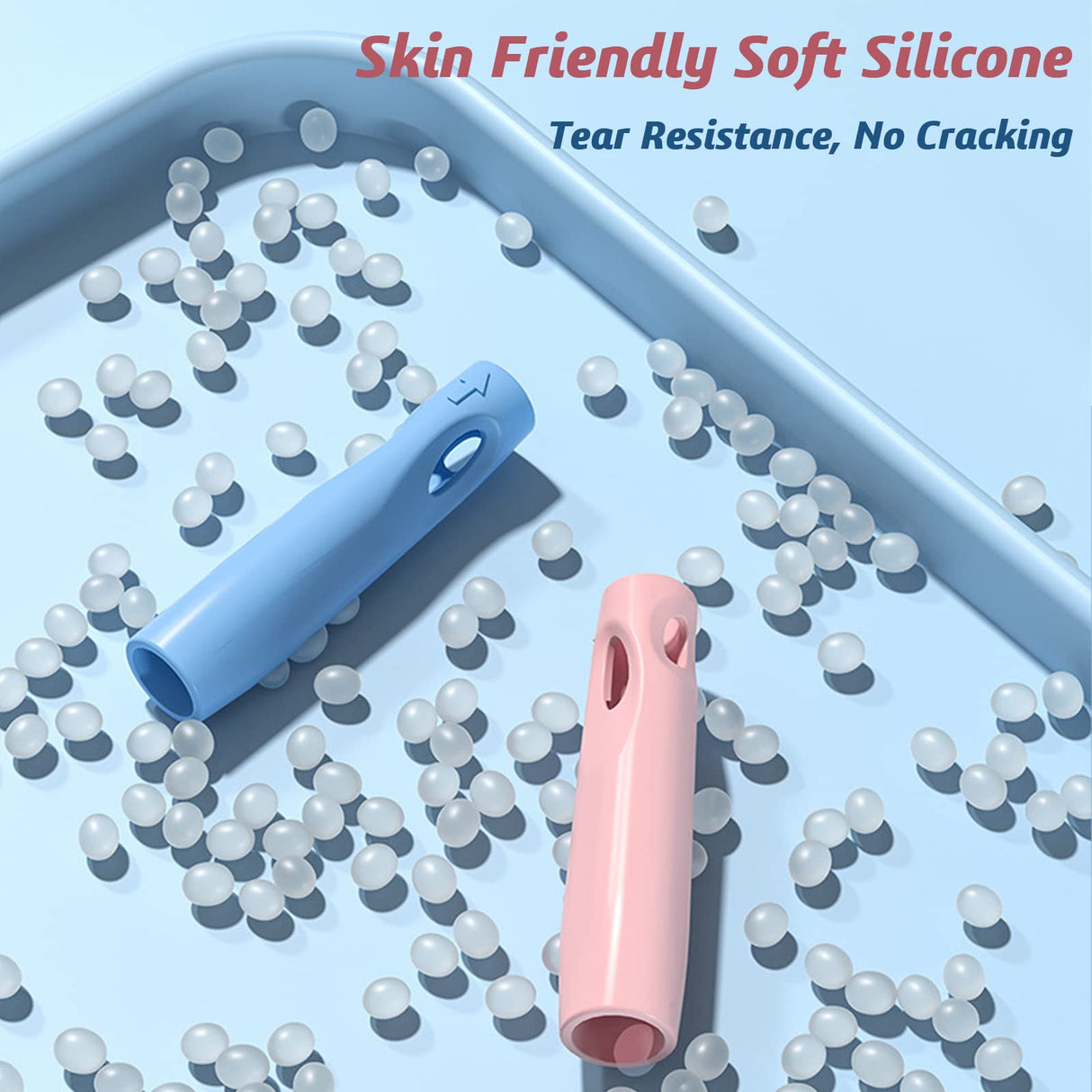 OSteed Ergonomic Pencil Grip, Extender & Cap 3 in 1, Silicone Pencil Partners Pack of 6 Pcs for Kids and Adults Handwriting OSteed