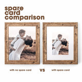 TWING 5x7 Picture Frames Set of 6, Rustic Picture Frame 4x6 with Mat or 5X7 Without Mat, Tabletop Display Wall Mounting Collage Photo Frames Brown Walnut Wood Pattern TWING