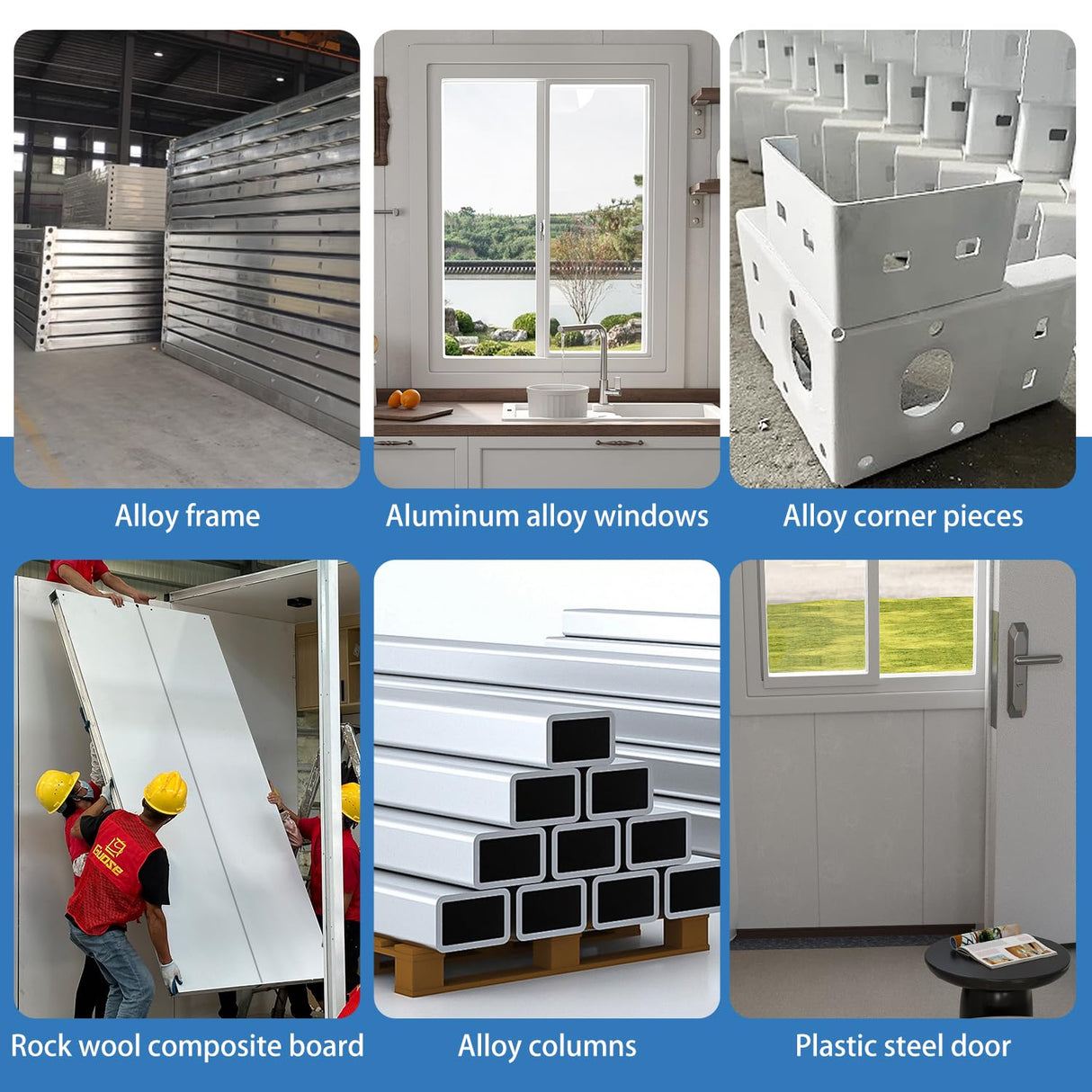 AMGUI Single Storey Tiny House: Modern Prefabricated Flat Pack House with Expandable Plastic Design, Portable Modular Home for Hotel, Office or Villa - Includes Bathroom and On-site Installation AMGUI