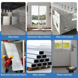 AMGUI Single Storey Tiny House: Modern Prefabricated Flat Pack House with Expandable Plastic Design, Portable Modular Home for Hotel, Office or Villa - Includes Bathroom and On-site Installation AMGUI