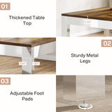 Tribesigns 6.5FT Conference Table for 8-10 People, 78 inch Large Rectangular Meeting Table with Mirrored Metal Legs, Modern Boardroom Desk Seminar Training Desk for Office Conference Room Tribesigns