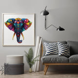 Ruikiyart Wooden Puzzles for Adults Mandala Elephant Jigsaw Puzzles 200Pcs Unique Shapes Colorful Animal Puzzles Fabulous Gift for Kids and Adults on Birthday,Thanksgiving,Christmas 11.8x12.8 Inches Ruikiyart