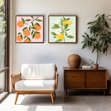 cupmod 2 Pack Framed Paint by Numbers Kit for Kids,Easy Acrylic Paint by Numbers Kits on Canvas,Fruit Oil Painting Paint by Number for Adults Beginners for Home Wall Decor (8x8inch) cupmod