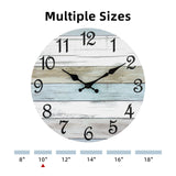 CHYLIN Wall Clock Silent Non Ticking Wall Clocks Battery Operated, Rustic Coastal Country Clock Decorative for Bathroom Kitchen(10 Inch) CHYLIN