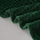 Puncuntex Green Throw Blanket 50"×60" Decorations Fleece Super Soft Plush Fuzzy Cozy Blanket with Square 3D Jacquard Grid Design Luxury Lightweight for Couch Sofa Chair,Dark Forest Green Puncuntex