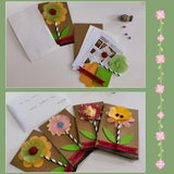 4E's Novelty DIY Mothers Day Craft Kit 4 Pack, Flower Card Making Kit Spring Bulk Handmade Happy Mother's Day Greeting Card Gifts, Home Activities 4E's Novelty