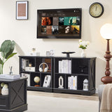 Farmhouse 5 Cube Bookshelf, Black Storage Organizer Bookcase, Kids Toy Storage Cabinet, Small Bookshelves Storage Organizer Shelf, Wood Display Cabinet Book Shelves for Bedroom,Living Room,Office FFBCFDK