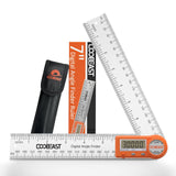 Coobeast Digital Angle Finder Ruler, Digital Angle Finder with 7 Inch/200 mm, Stainless Steel Digital Protractor for Woodworking, Construction, Architects & DIY Portable Digital Goniometer with Case coobeast