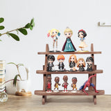 Wooden Display Riser,3 Tier Earring & Ring Holder Stands,Farmhouse Cupcake Stands ,Table Display Stand For Vendors,Organizer Showcase for Tabletop Shows and Home Using ,Wood Rustic Risers (Walnut) WHEARTED