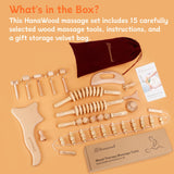 15 Pcs Wood Therapy Massage Tools Set Maderoterapia Kit Therapy Tools for Body Muscle Pain Relief Wooden Body Face Sculpting Tools Wood Roller Massager, Fascia Massage HanaWood
