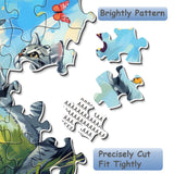 Cat Puzzles for Adults 1000 Pieces, Butterfly Cats Flower Jigsaw Puzzles, Animal Cute Kitten Challenging Puzzle as Wall Decor PPuzzling
