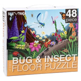 BLUE PANDA 48 Piece Giant Bugs and Insects Jigsaw Puzzle for Kids Ages 3-5 and 4-8, Jumbo Floor Puzzle for Toddler Preschool Learning (2 x 3 Feet) BLUE PANDA